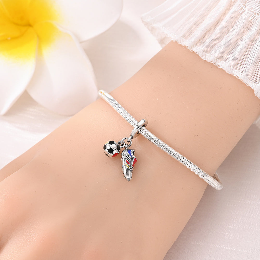 Football DIY Bead Pendant Bracelet Accessories
