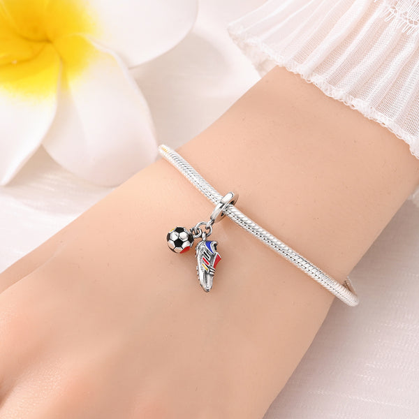 Football DIY Bead Pendant Bracelet Accessories