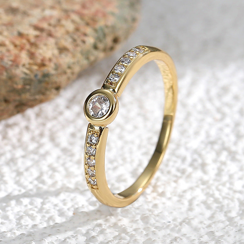 Fashionable And Versatile Micro-paved Zircon Ring