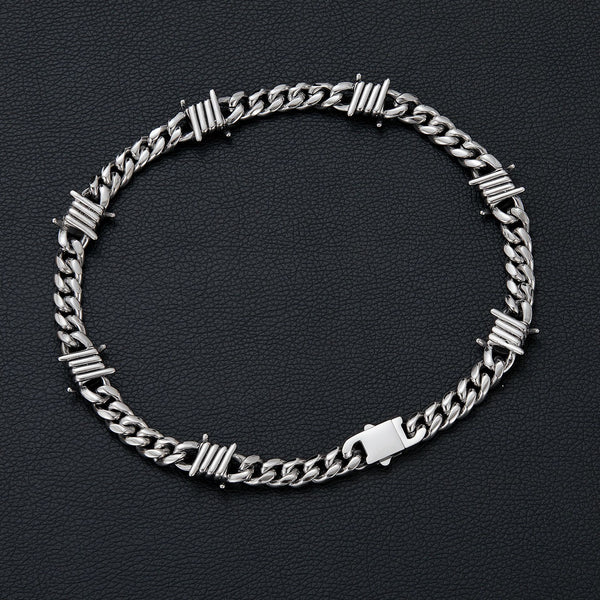 Mens Short Necklace Stainless Steel