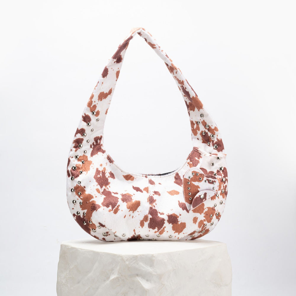 Casual Retro Matte-finish Fashionable Studded Tote Underarm Bag