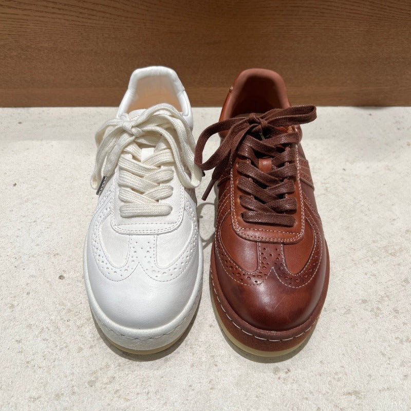 Women's First Layer Cowhide Sports Casual Shoes