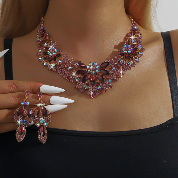 Creative Bridal Necklace And Earrings Two-Piece Set