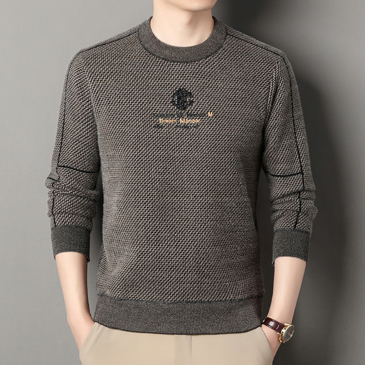 Thickened Warm Crew-neck Casual Knit Sweater