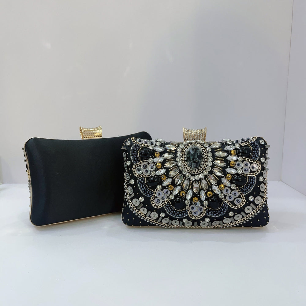 Heavy Industry Pearl-Embroidered Evening Clutch For Women Wedding Bag