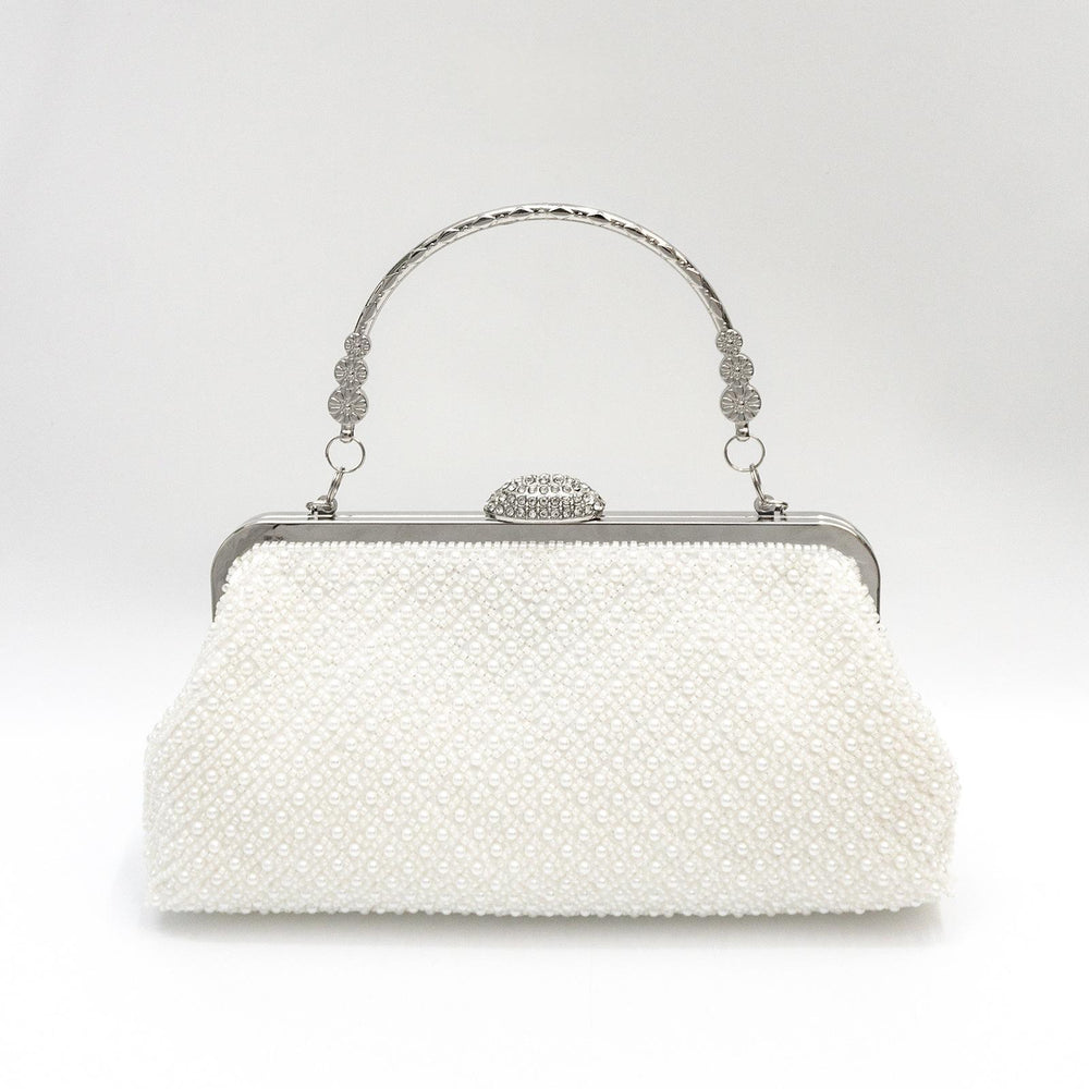 Solid-color Fine-bead New Clutch Bag